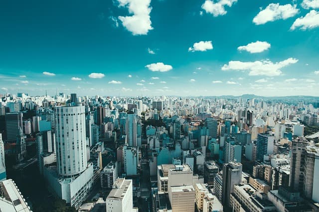 buildings, city, skyline, cityscape, skyscrapers, urban, urban landscape, metro, metropolitan, downtown, nature, brazil, clouds, sao paulo, sky